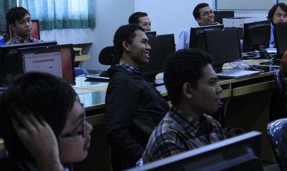 Students of AITI Indonesia 2013 on the first day of class
